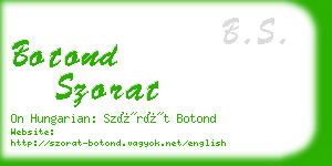 botond szorat business card